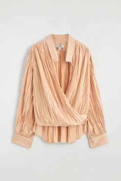 BLUSE MIT KNITTEROPTIK