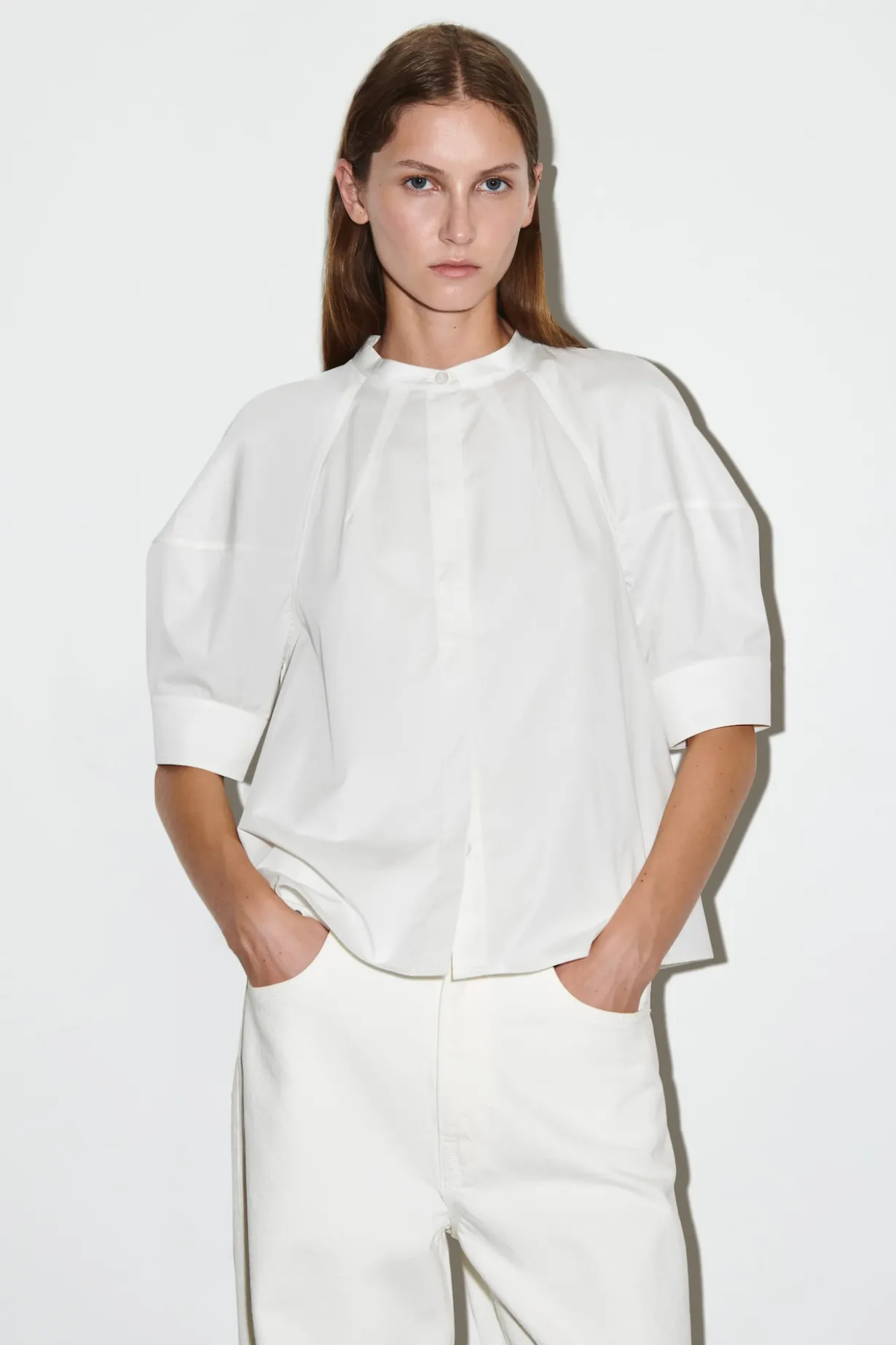 BLUSE MIT PUFFÄRMELN