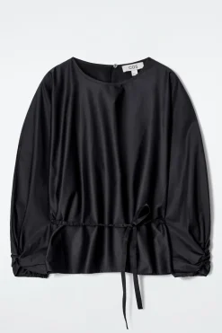 BLUSE MIT SCHÖSSCHEN UND KORDELZUG