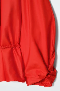 BLUSE MIT SCHÖSSCHEN UND KORDELZUG