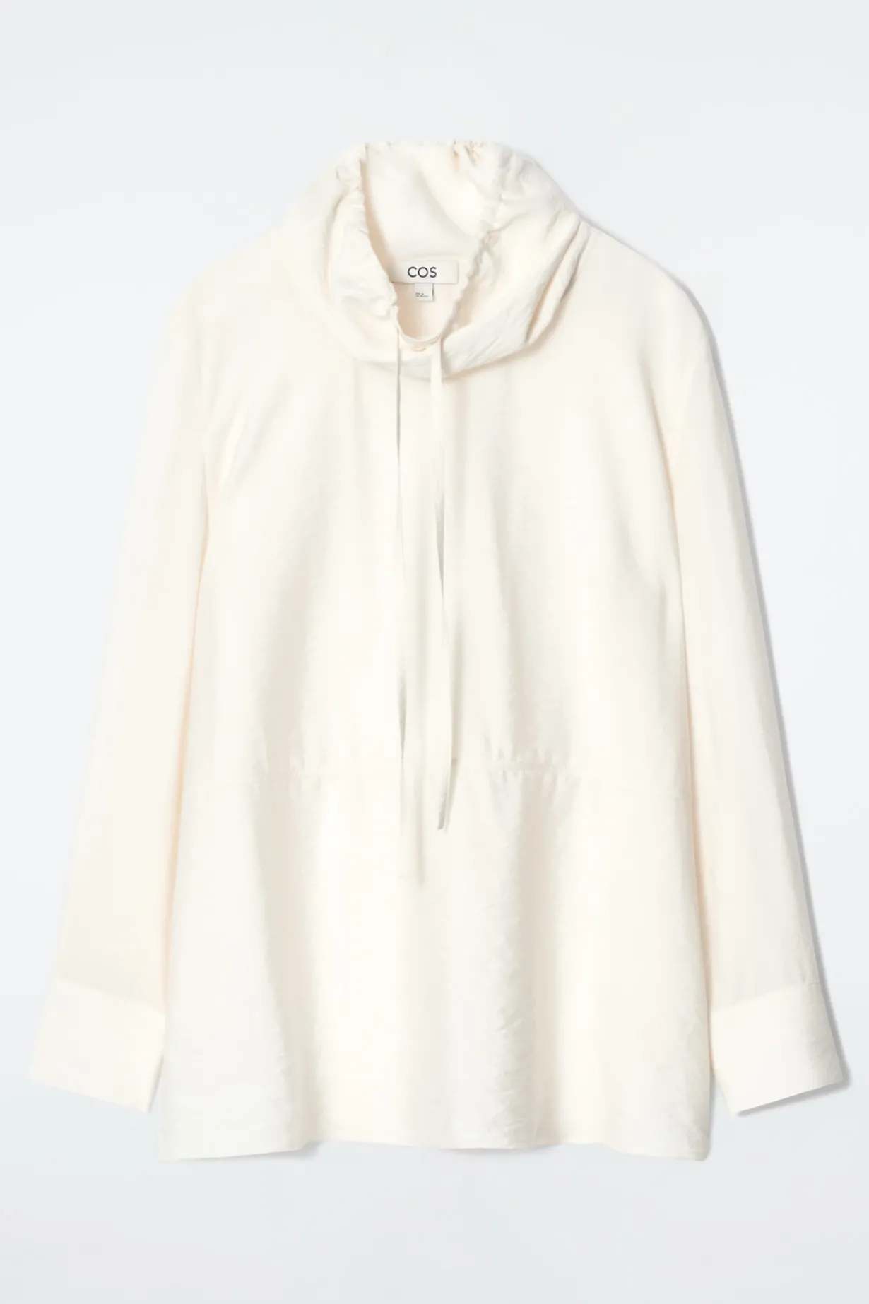 BLUSE MIT STEHKRAGEN MIT KORDELZUG