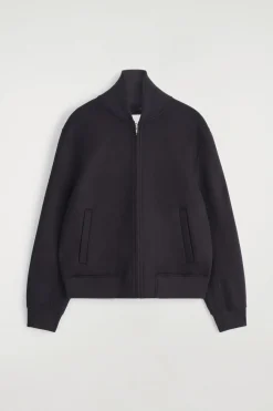 BOMBERJACKE AUS DOUBLEFACE-WOLLE
