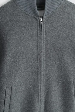 BOMBERJACKE AUS DOUBLEFACE-WOLLE
