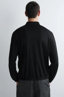 BOMBERJACKE AUS WOLLJERSEY