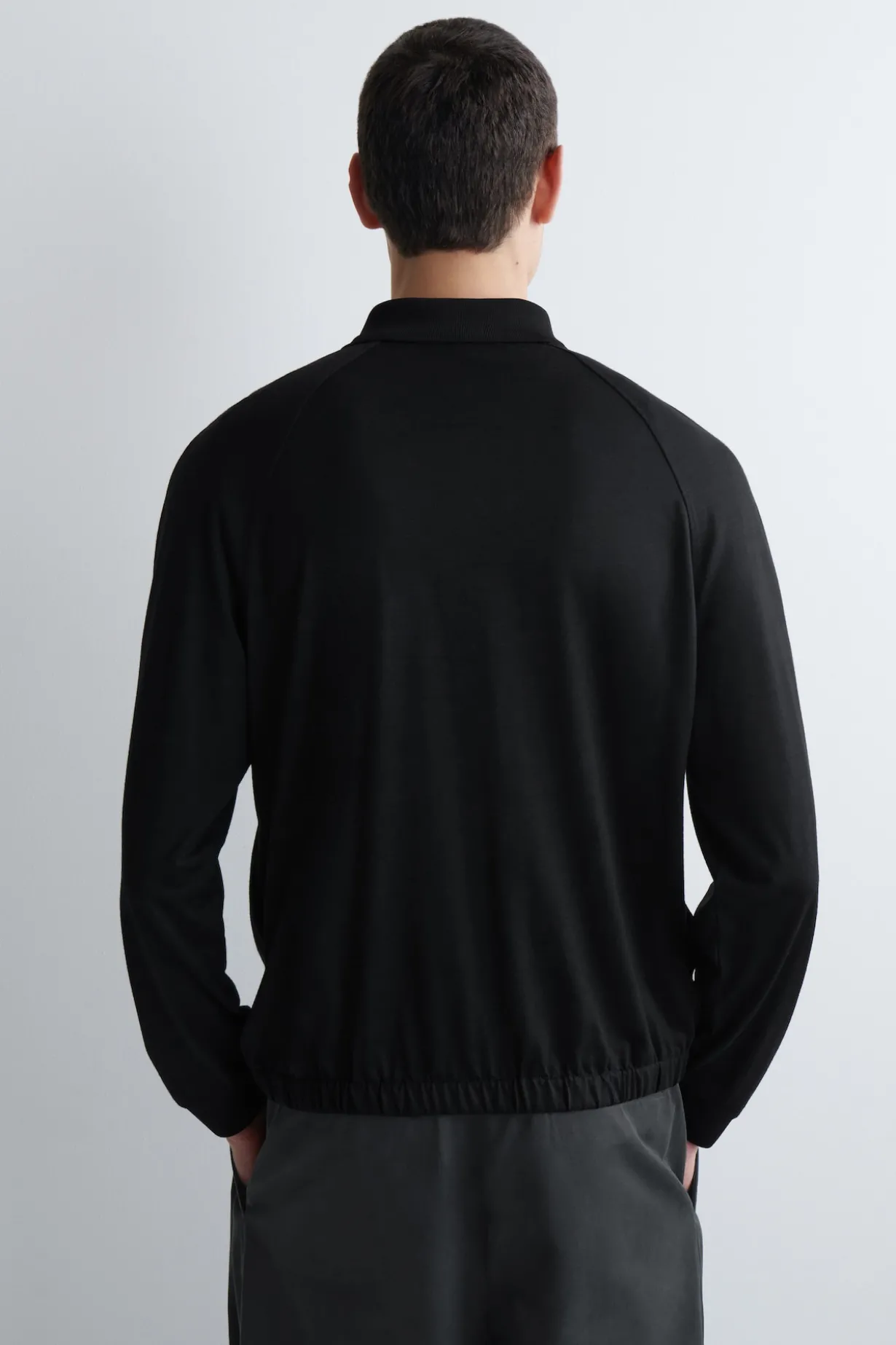 BOMBERJACKE AUS WOLLJERSEY