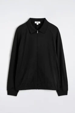 BOMBERJACKE AUS WOLLJERSEY