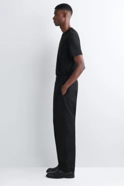 CHINOHOSE AUS BAUMWOLL-CANVAS MIT GERADEM BEIN