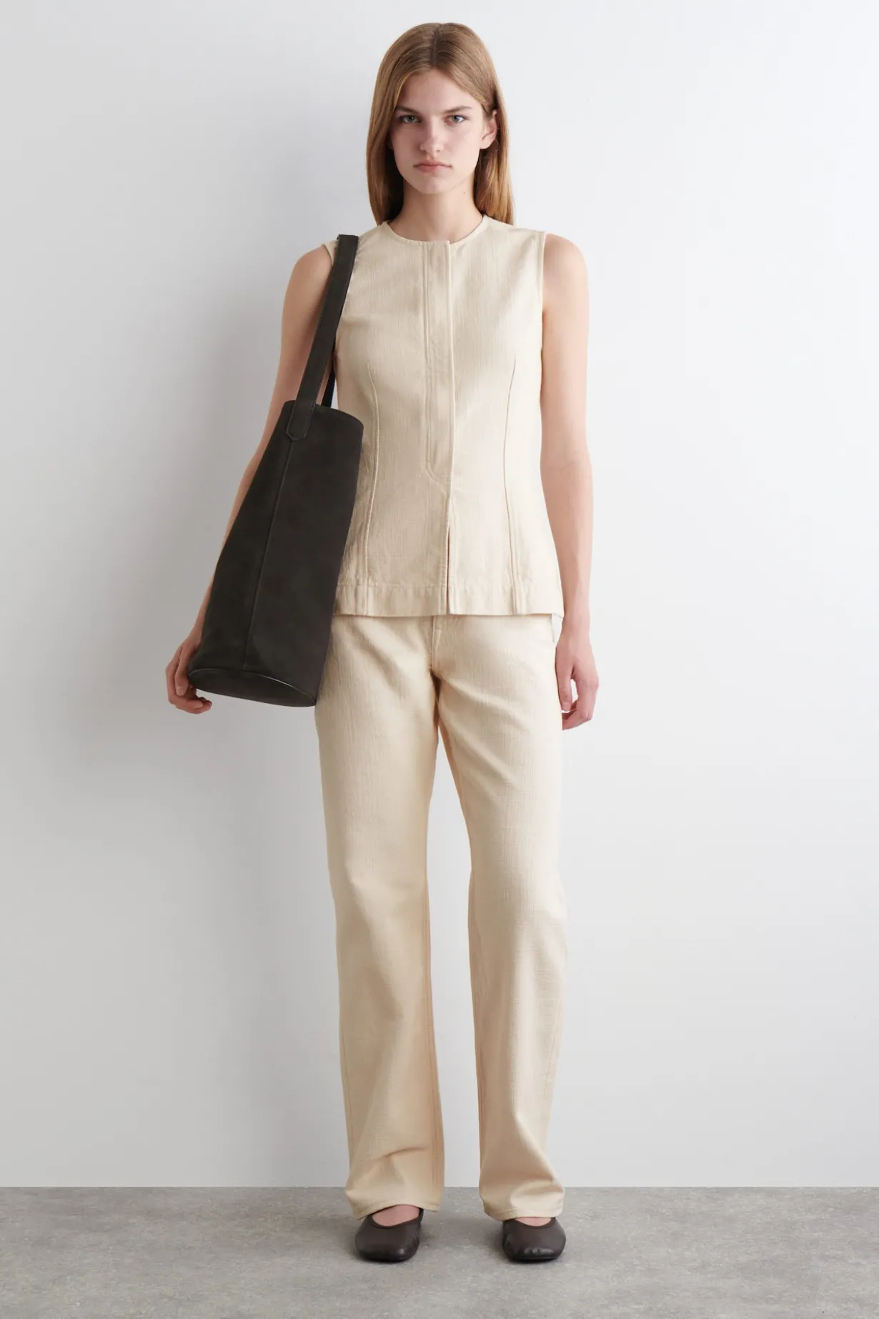 CHORD JEANS AUS CANVAS MIT GERADEM BEIN