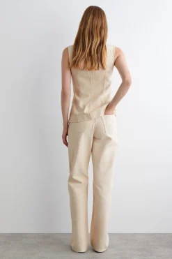CHORD JEANS AUS CANVAS MIT GERADEM BEIN