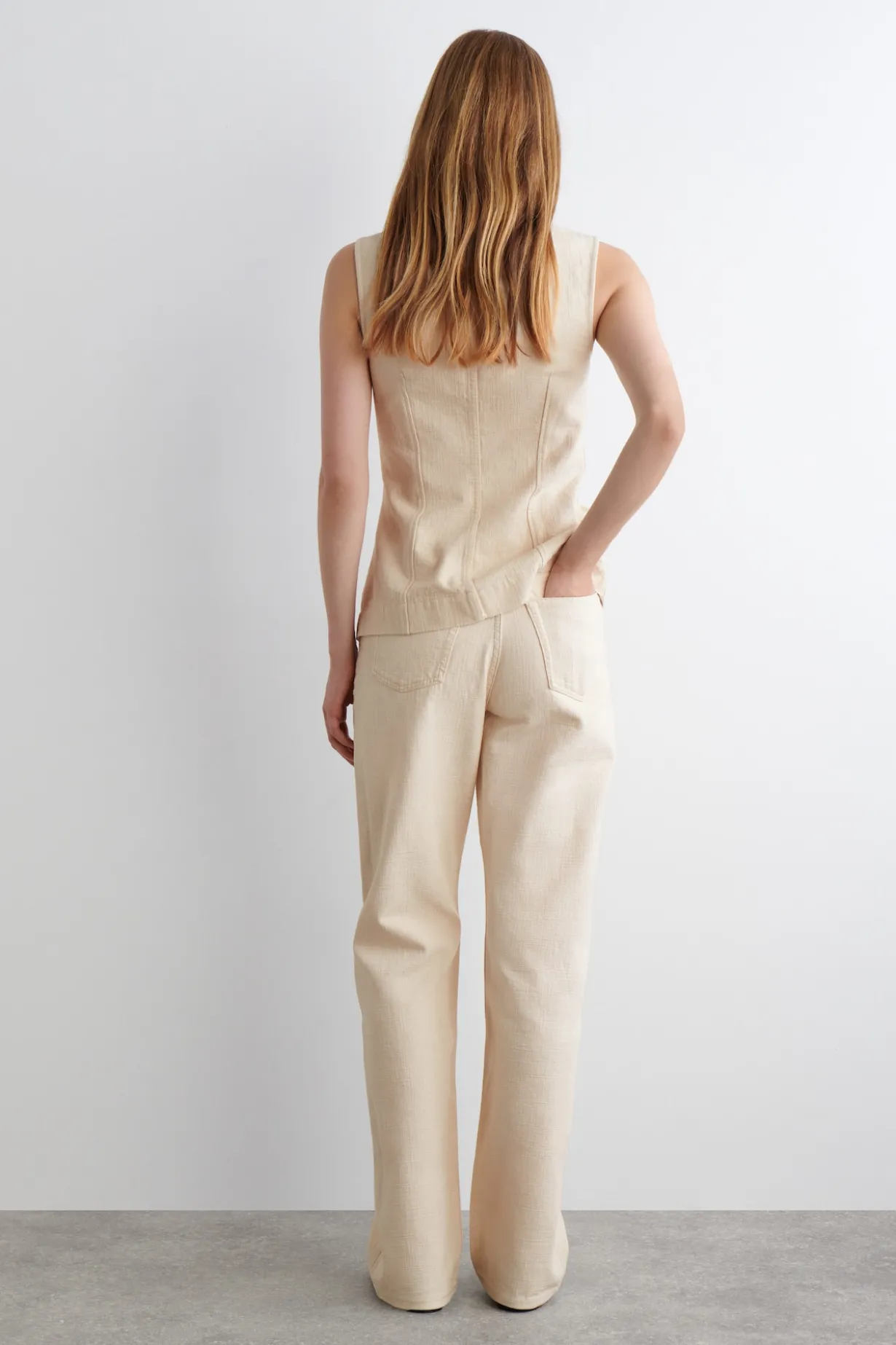 CHORD JEANS AUS CANVAS MIT GERADEM BEIN