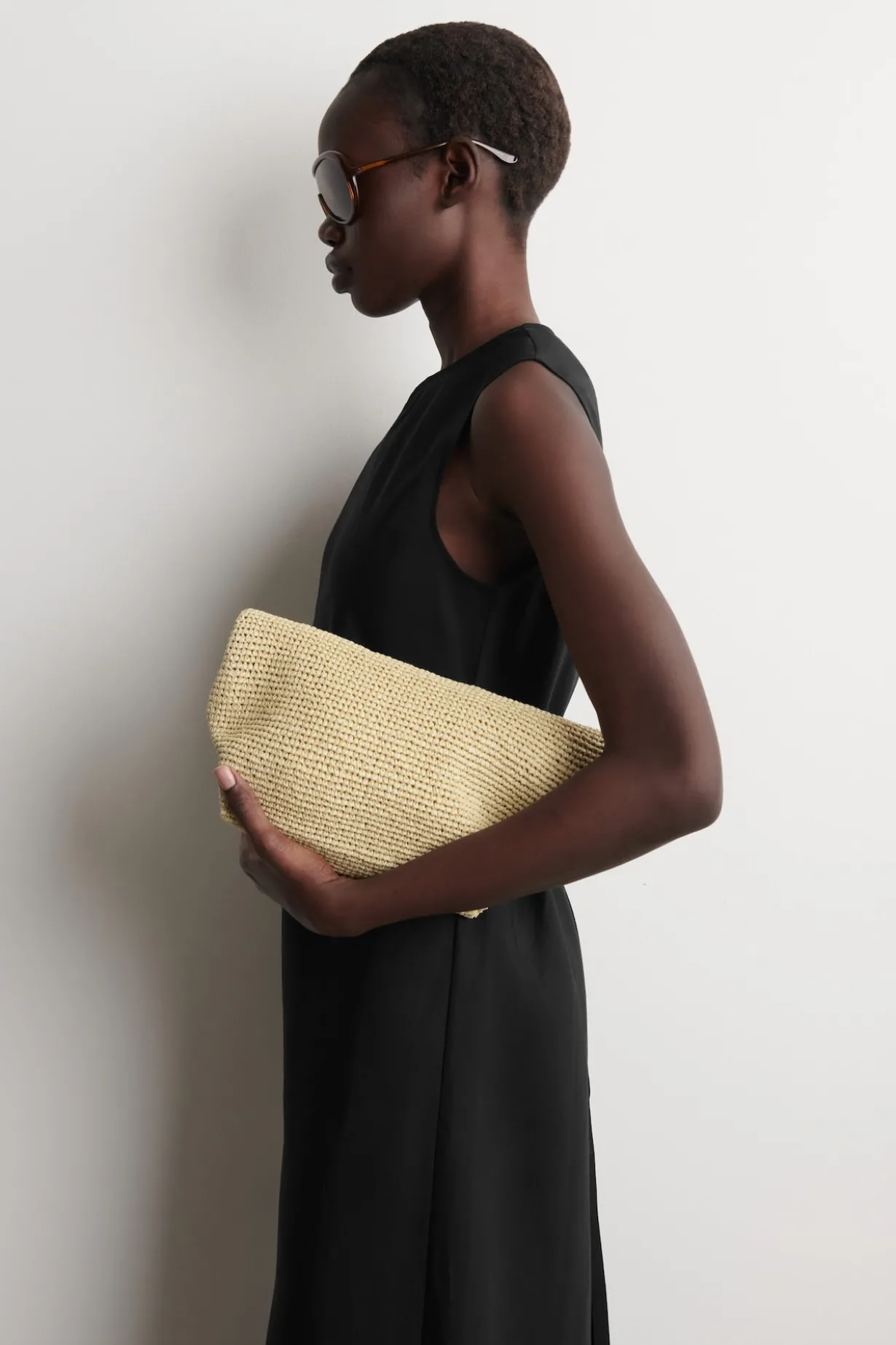 CLUTCH MIT UMSCHLAG - STROH