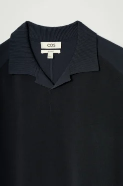 COLOUR-BLOCK-POLOSHIRT AUS DOUBLEFACE-MATERIAL
