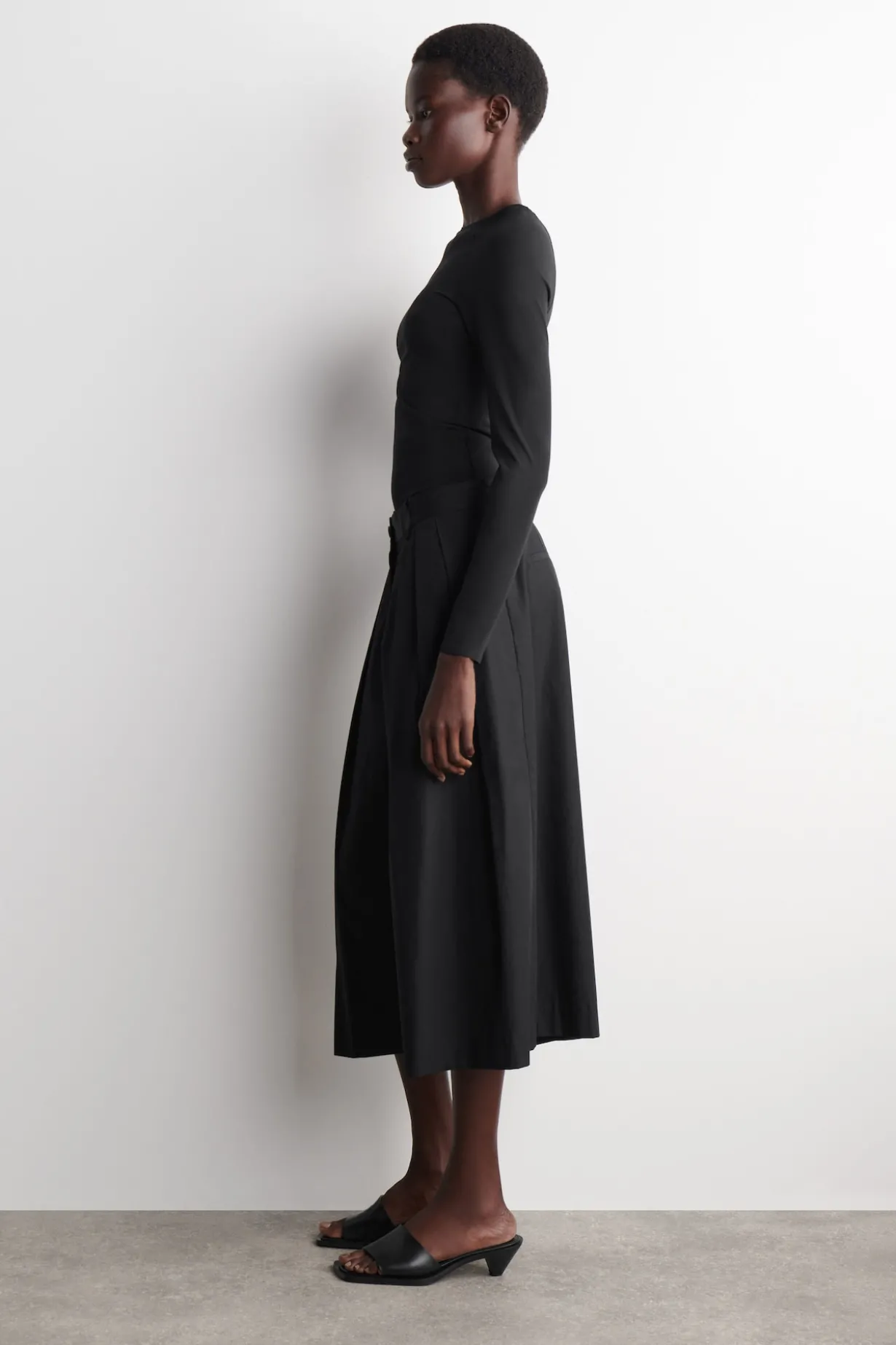 CULOTTES AUS BAUMWOLLE MIT FALTEN