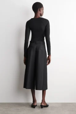 CULOTTES AUS BAUMWOLLE MIT FALTEN