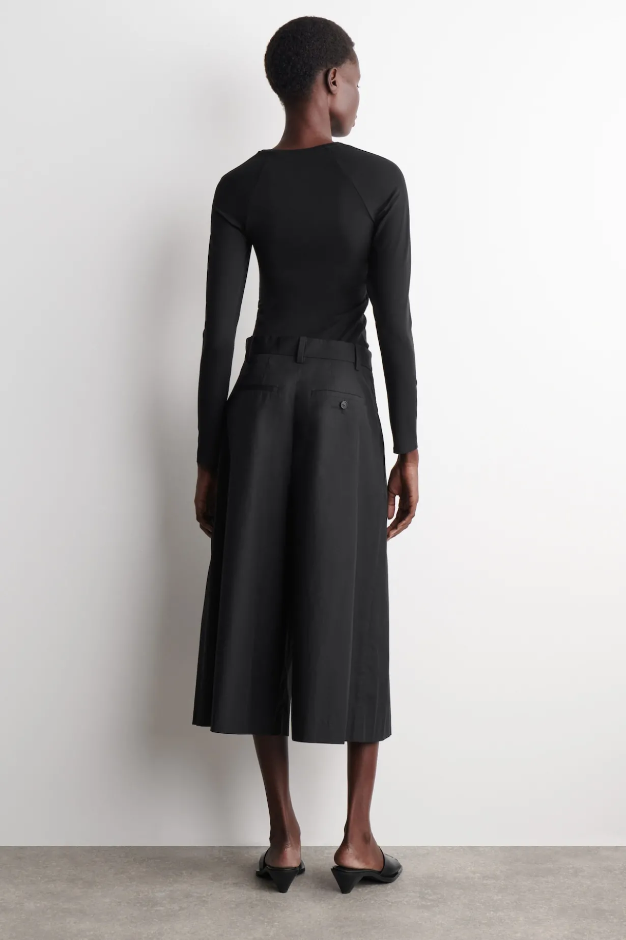 CULOTTES AUS BAUMWOLLE MIT FALTEN
