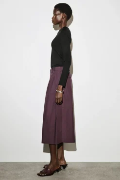 CULOTTES AUS BAUMWOLLE MIT FALTEN