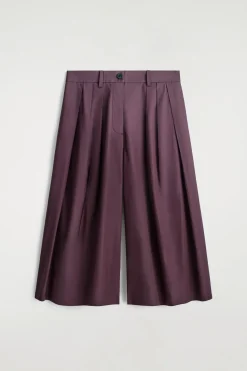 CULOTTES AUS BAUMWOLLE MIT FALTEN