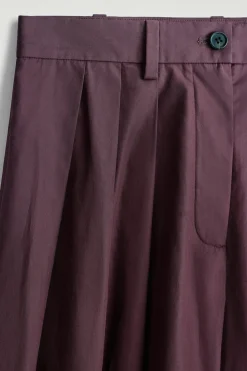 CULOTTES AUS BAUMWOLLE MIT FALTEN