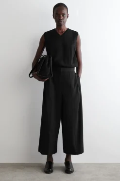 CULOTTES AUS MERINOWOLL-MIX MIT FALTEN