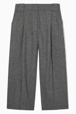 CULOTTES AUS WOLLFLANELL MIT WEITEM BEIN