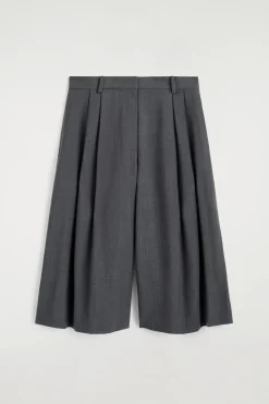 CULOTTES AUS WOLL-MIX MIT FALTEN