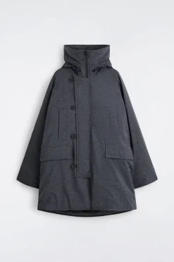 DAUNENPARKA MIT KAPUZE