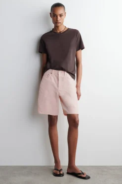 DENIMSHORTS MIT GERADEM BEIN