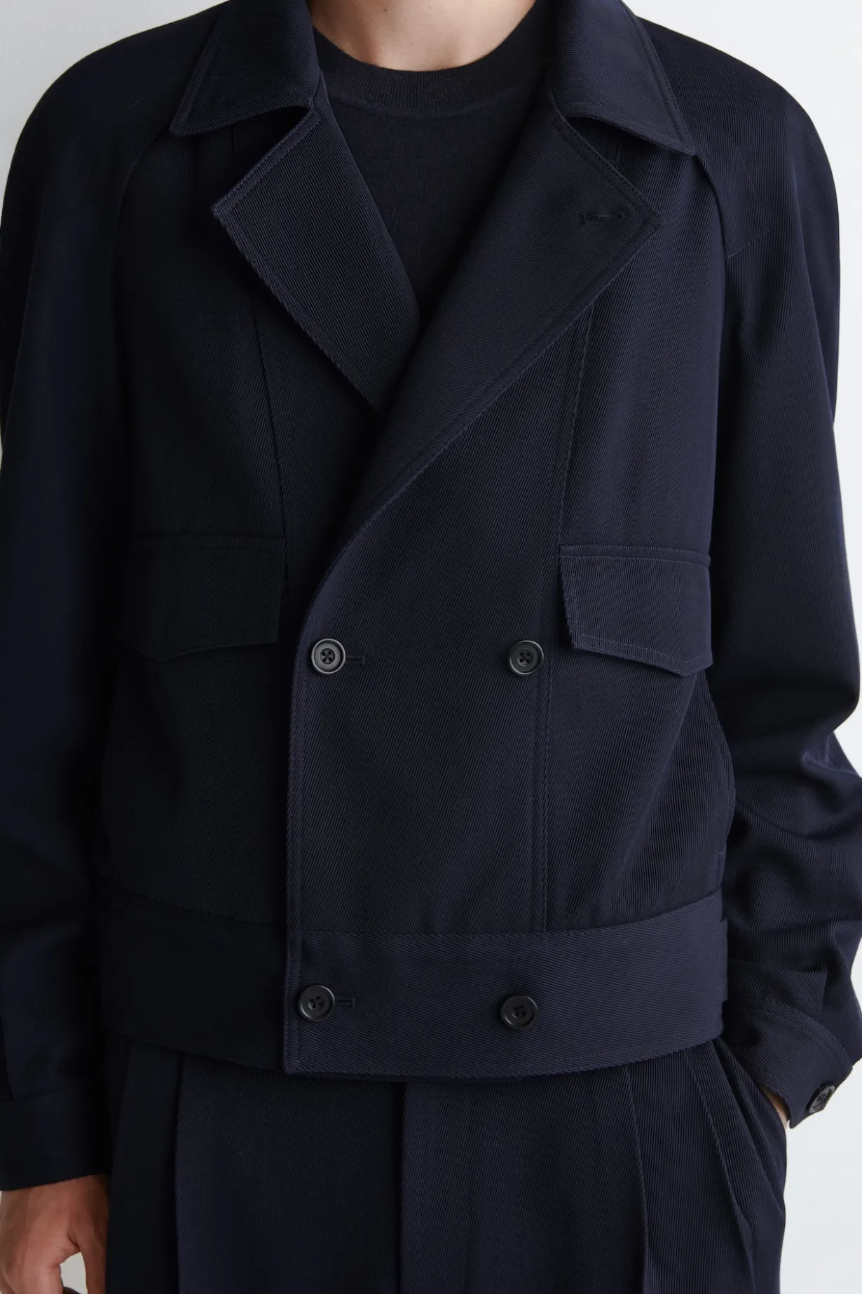 DOPPELREIHIGE JACKE AUS WOLL-MIX