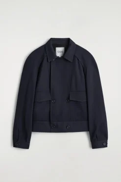 DOPPELREIHIGE JACKE AUS WOLL-MIX