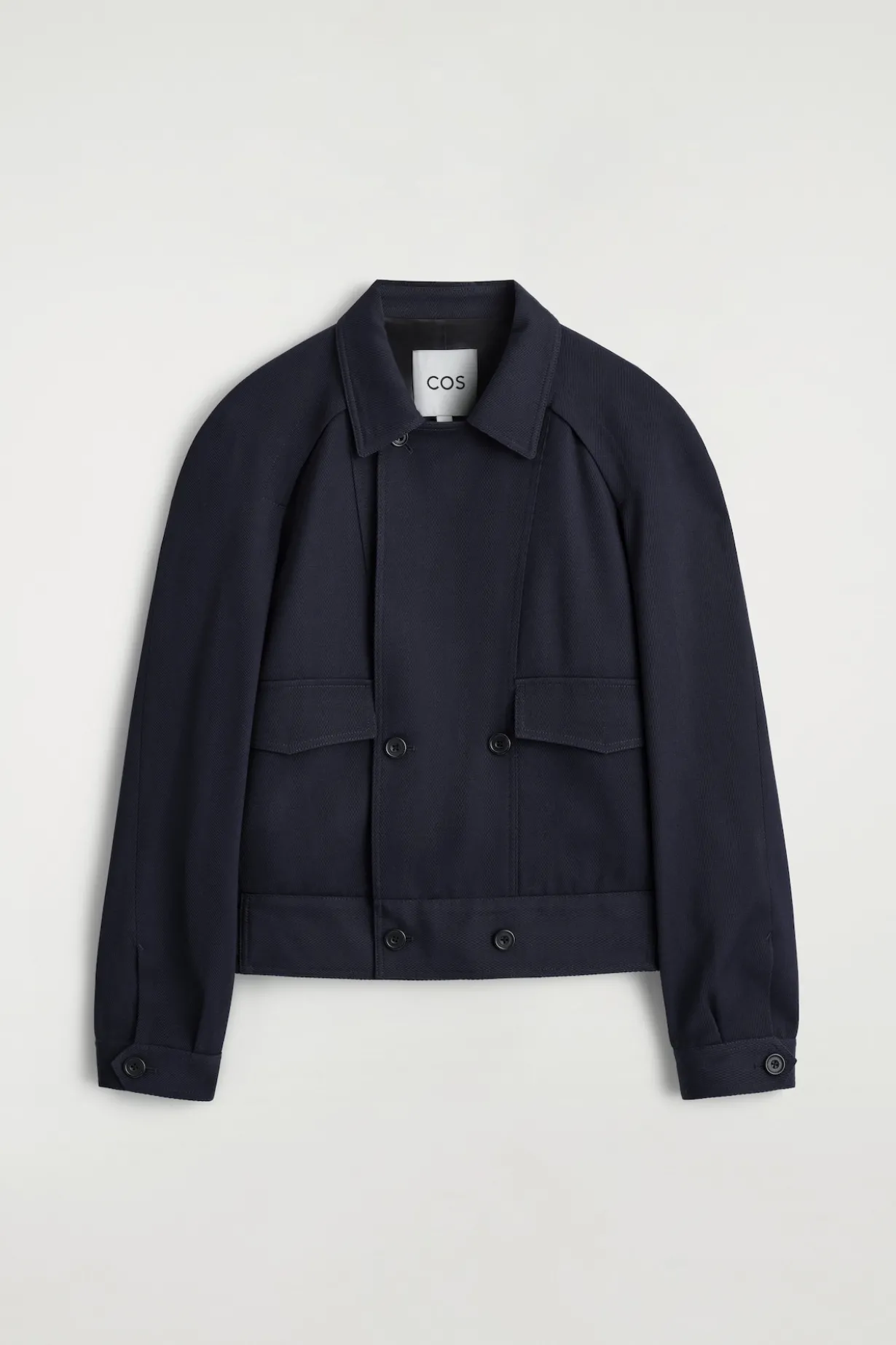 DOPPELREIHIGE JACKE AUS WOLL-MIX