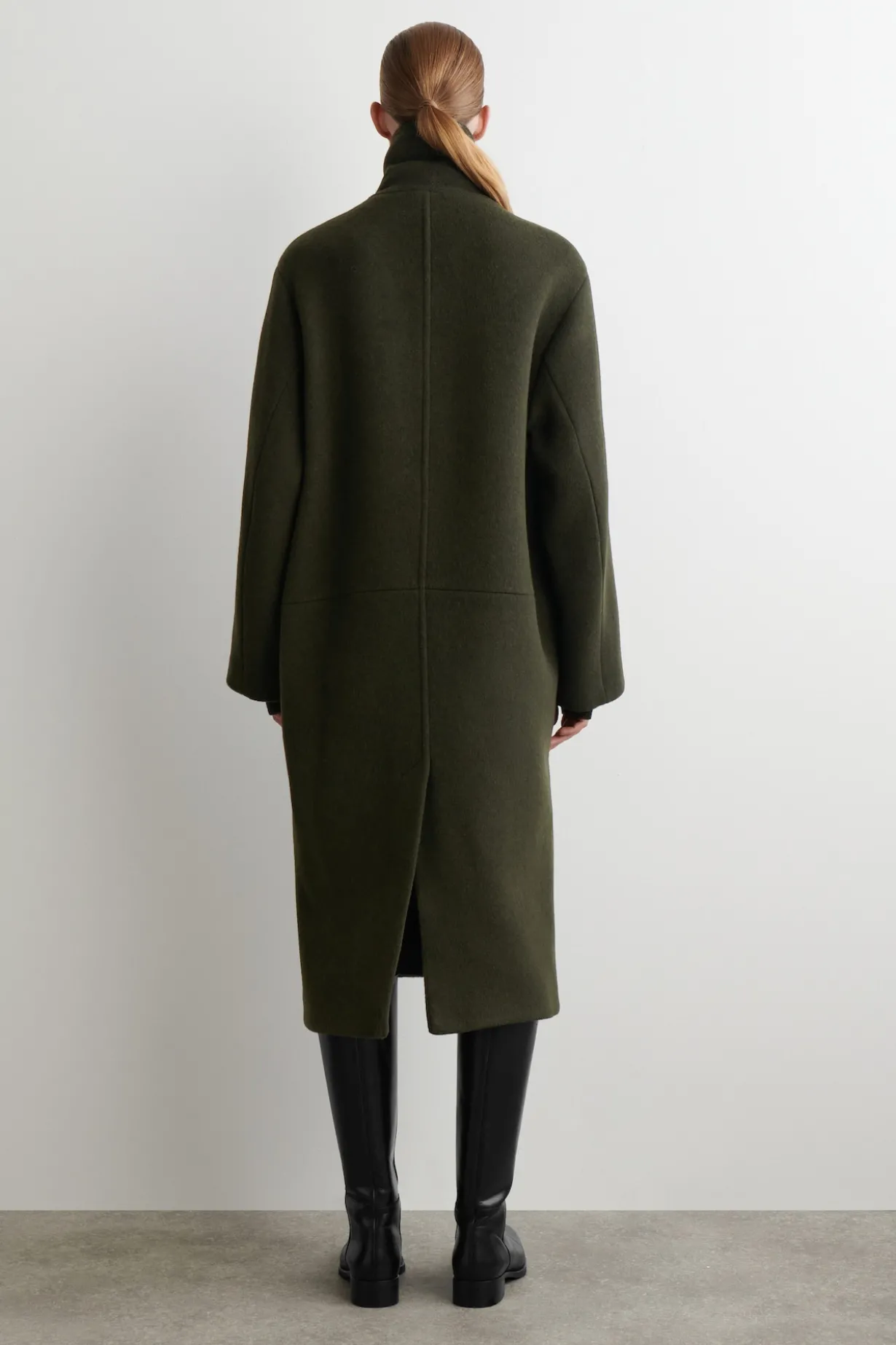 DOPPELREIHIGER LANGER OVERSIZED-MANTEL AUS WOLLE