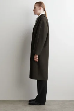 DOPPELREIHIGER LANGER OVERSIZED-MANTEL AUS WOLLE