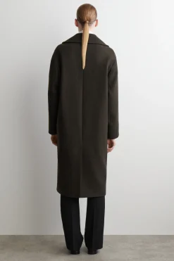 DOPPELREIHIGER LANGER OVERSIZED-MANTEL AUS WOLLE