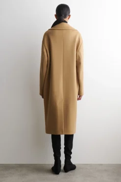 DOPPELREIHIGER LANGER OVERSIZED-MANTEL AUS WOLLE
