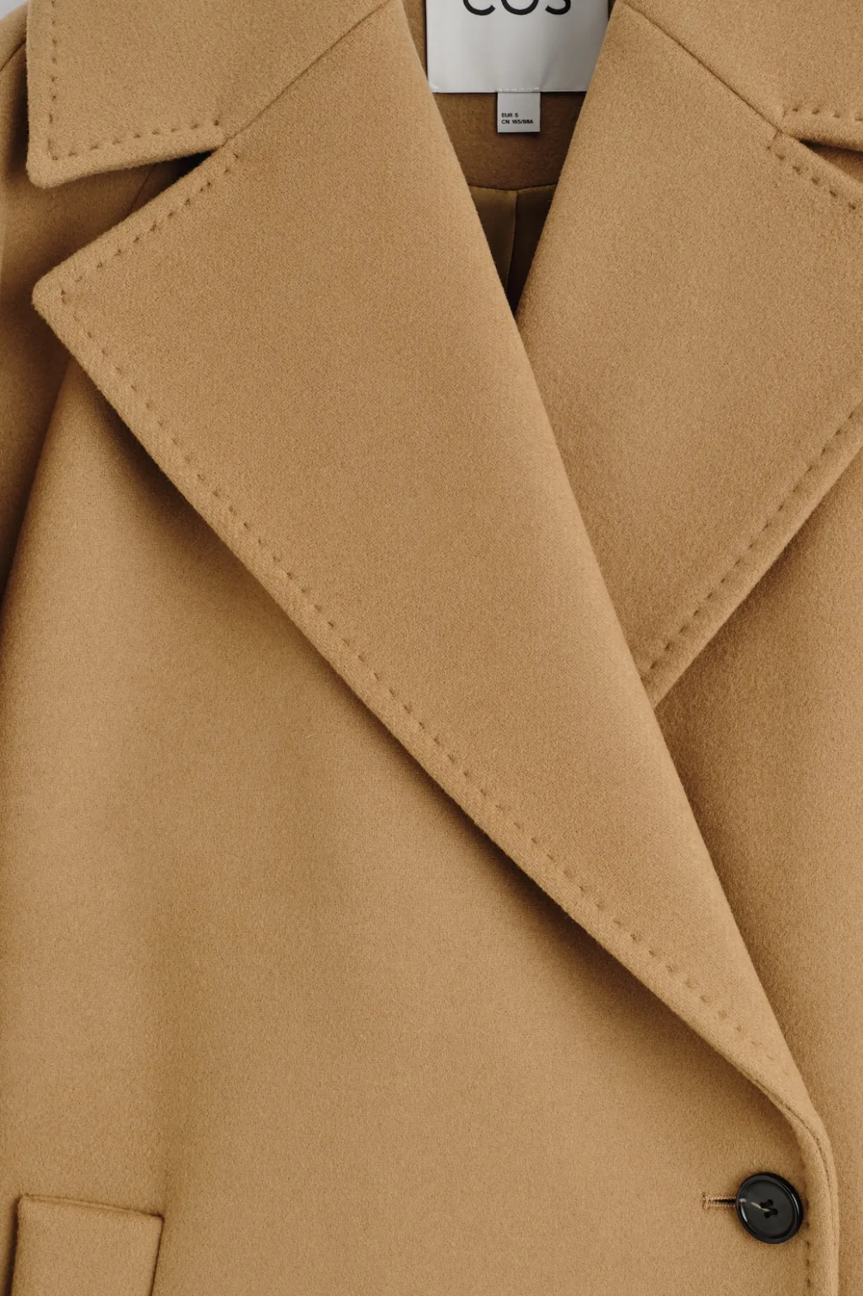 DOPPELREIHIGER LANGER OVERSIZED-MANTEL AUS WOLLE