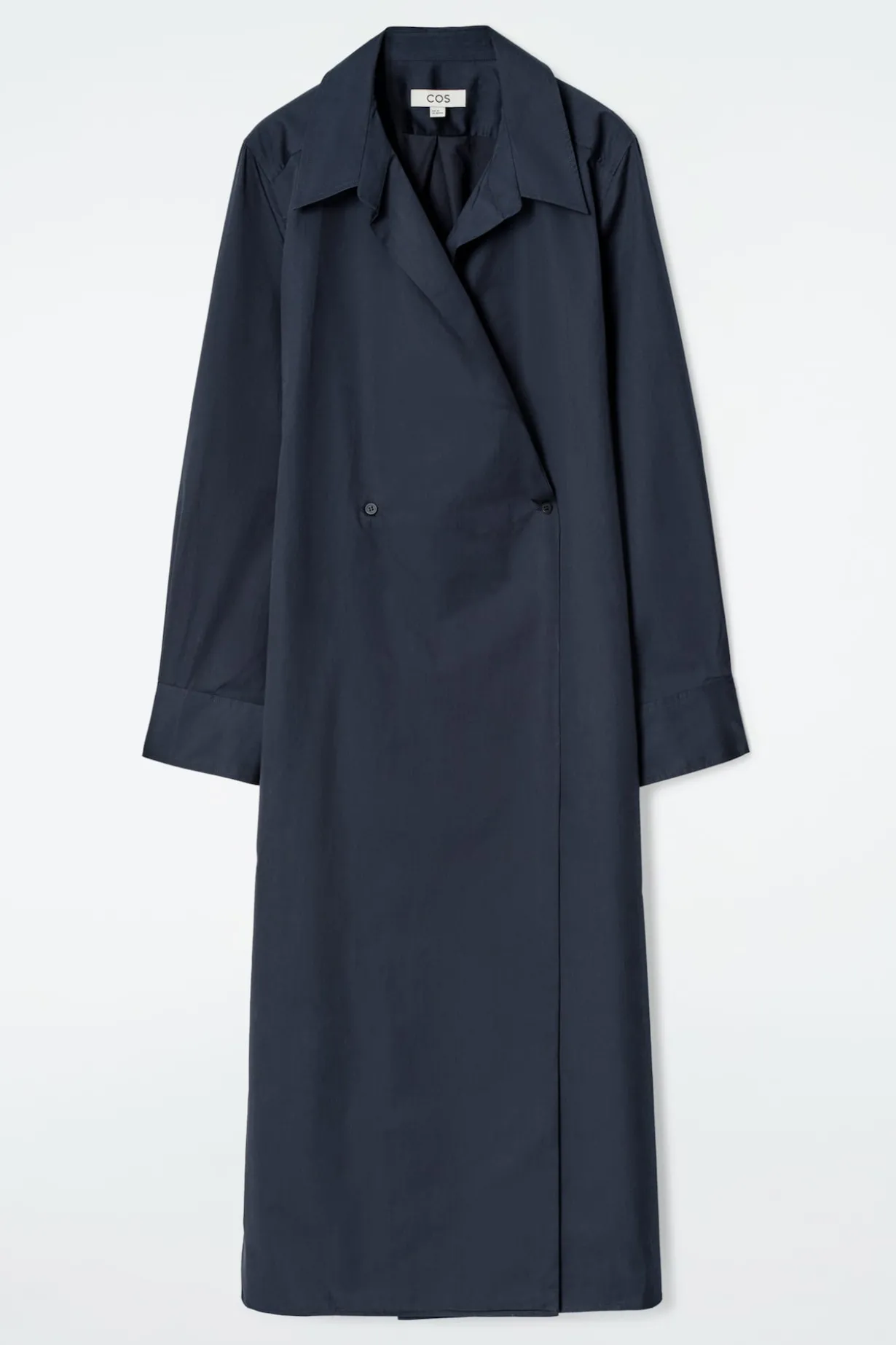 DOPPELREIHIGES HEMDKLEID IN MIDILÄNGE