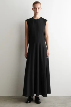 DRAPIERTES MAXIKLEID AUS SEIDE