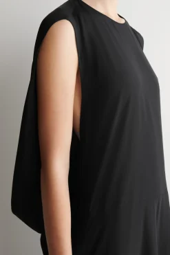 DRAPIERTES MAXIKLEID AUS SEIDE