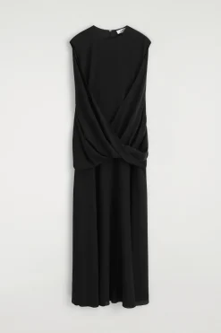 DRAPIERTES MAXIKLEID AUS SEIDE