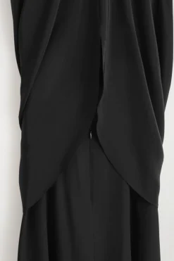 DRAPIERTES MAXIKLEID AUS SEIDE