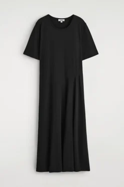 DRAPIERTES MIDIKLEID AUS BAUMWOLLE