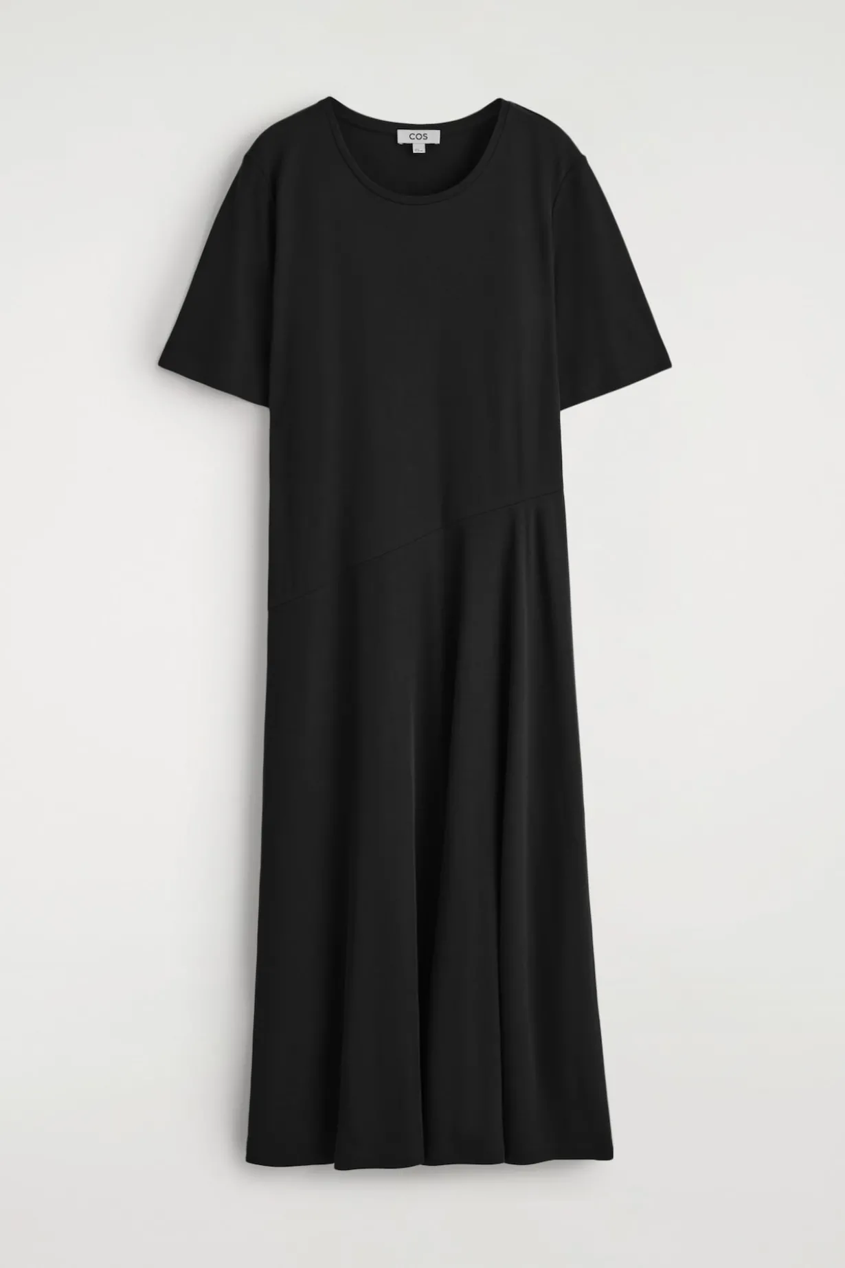 DRAPIERTES MIDIKLEID AUS BAUMWOLLE