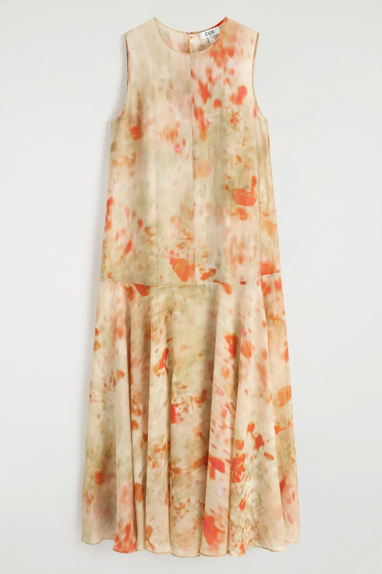 DURCHSCHEINENDES MAXIKLEID MIT FLORALEM PRINT