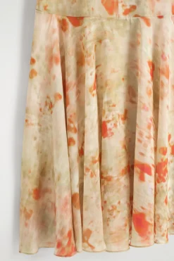DURCHSCHEINENDES MAXIKLEID MIT FLORALEM PRINT
