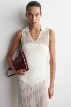 DURCHSCHEINENDES STRICKKLEID AUS SPITZE