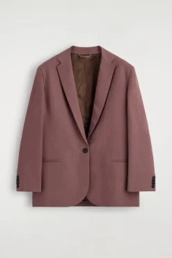 EINREIHIGER BLAZER AUS LEINEN-MIX