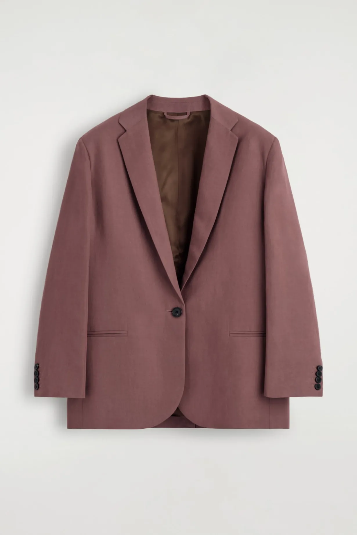 EINREIHIGER BLAZER AUS LEINEN-MIX