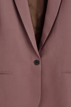 EINREIHIGER BLAZER AUS LEINEN-MIX