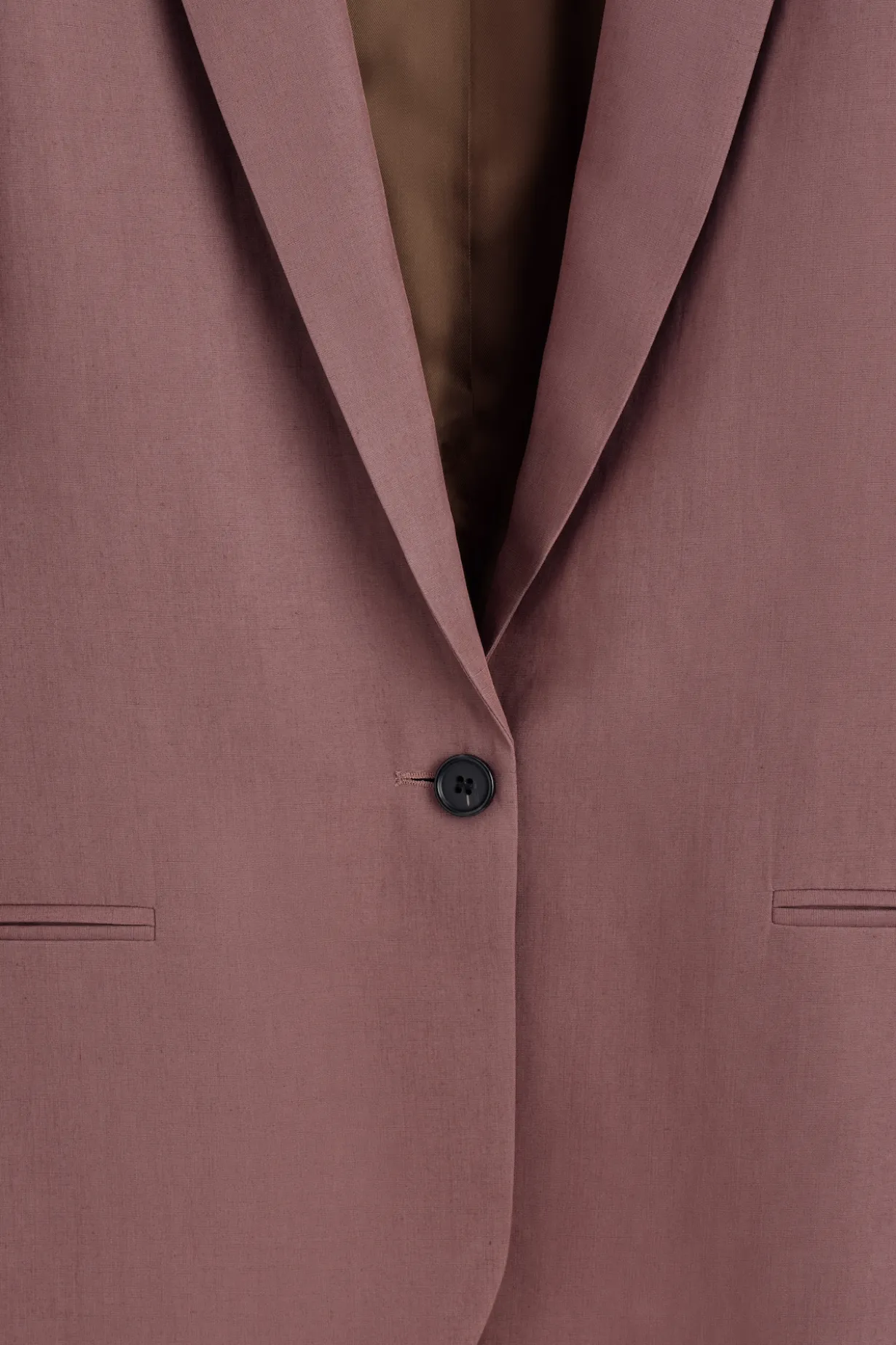 EINREIHIGER BLAZER AUS LEINEN-MIX