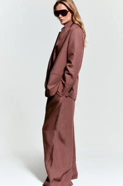 EINREIHIGER BLAZER AUS LEINEN-MIX